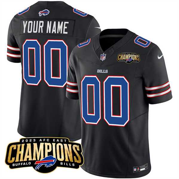 Men & Women & Youth Buffalo Bills Active Player Custom Black 2023 F.U.S.E. AFC East Champions Ptach Football Stitched Jersey